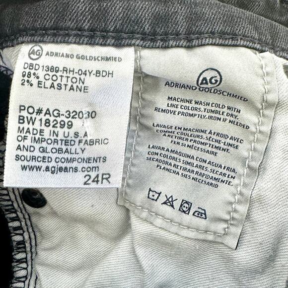 AG The Legging Ankle Super Skinny Ankle Jeans, Charcoal Black, Size 24 - Picture 6 of 6